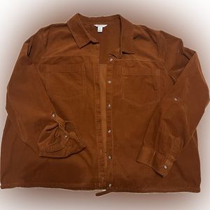COPY - Women rust brown casual corduroy shirt/jacket, size XL
